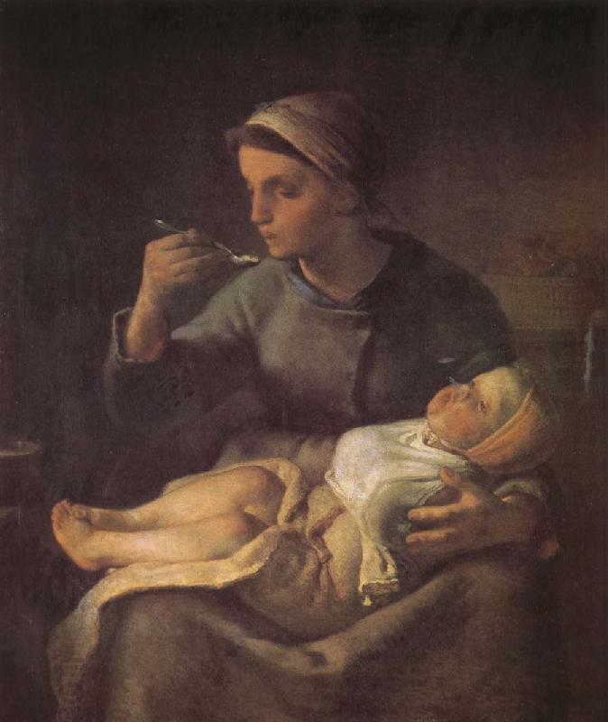 Jean Francois Millet Woman feeding the children China oil painting art